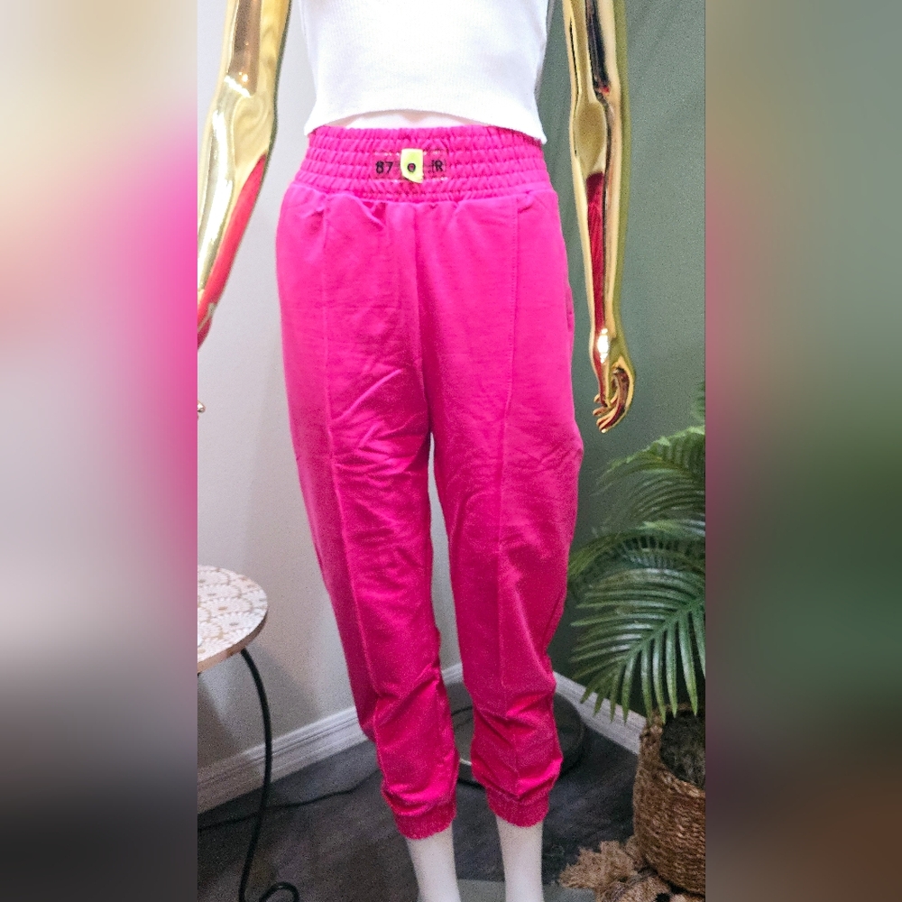 Galita sporty pants with vertical line color pink